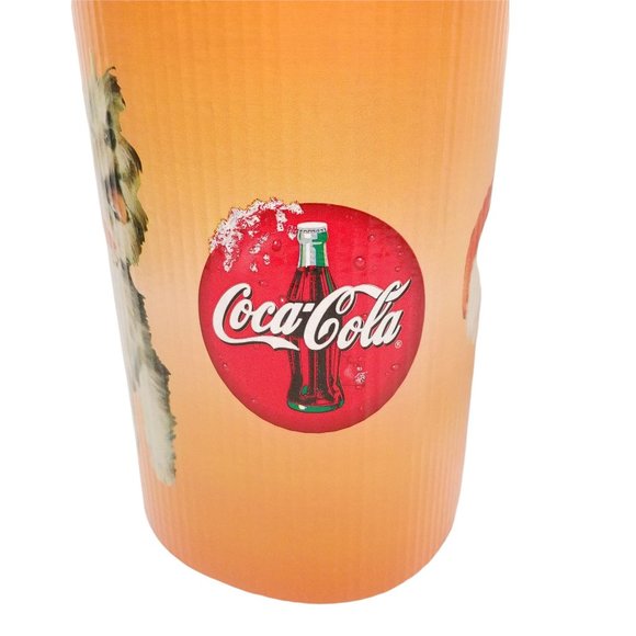 Vtg Coca Cola Christmas Santa Scottie Dog Corrugated Banner Shelf Display 24 Ft - Picture 7 of 10